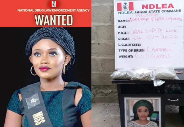 Ex-Beauty Queen Aderinoye Is Wanted By The NDLEA For Drug Dealing