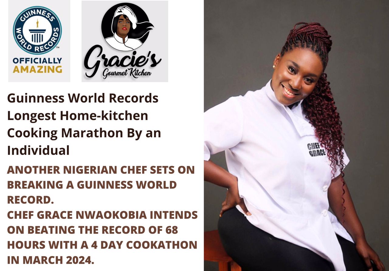 Grace Nwaokobia Set To Break GWR For Longest Home Kitchen Cooking Marathon