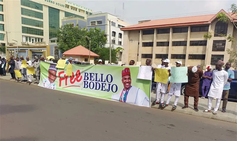 Just in: Miyetti Allah Participants Stage Peaceful Protest In Abuja, Demand President’s Release