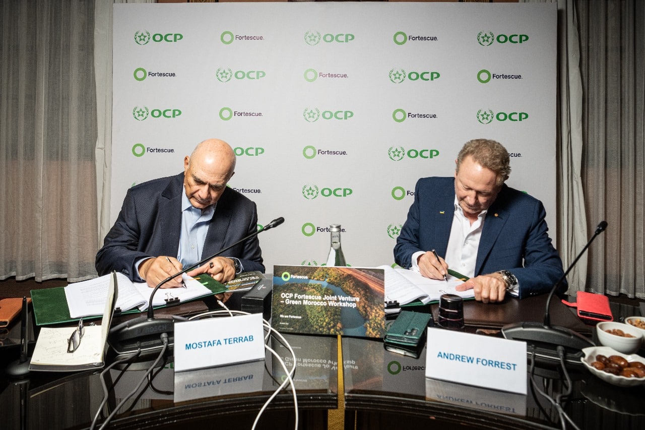 OCP And Fortescue To Partner To Develop Green Energy, Hydrogen And Ammonia In Morocco