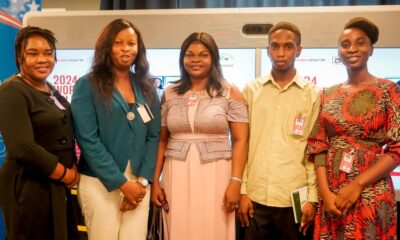 From L/R: CCD team - Christy Njoku, Program Assistant, Florence Attah, Program Officer, Mrs. Anne Anyaele, Chinonso Godspower, Intern, and Tosin Aniramu, Program Assistant at the 2024 Workers Day Celebration and the Launch of Project TheseAbilities at the US Consulate, Lagos